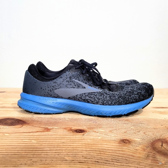 Brooks Launch 6 Running Shoes Black Blue Mesh Athletic 1102971D011 Size 10 - Picture 8 of 11